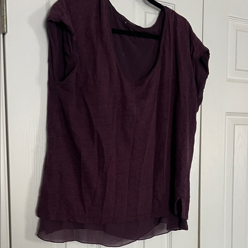 Women's double layer Purple Top